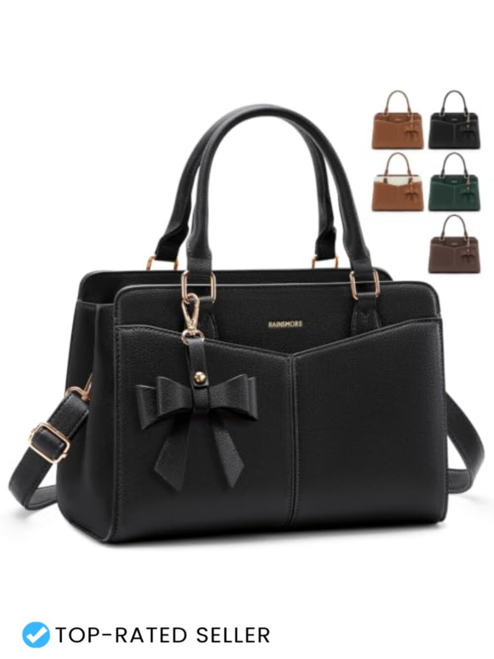 PU Leather Satchel Purse Work Handbag Fits iPad